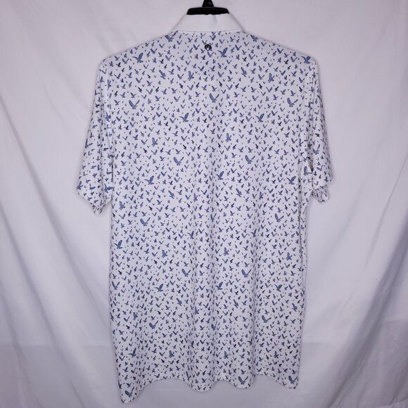 Greyson Polo Shirt Mens XL White Eagle Print AOP Golf Performance - Picture 5 of 12